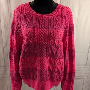 &merci Fuchsia Striped Sweater